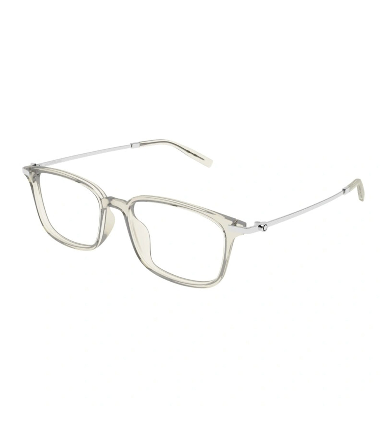 Montblanc Men's Transparent Rectangular Optical Frame
