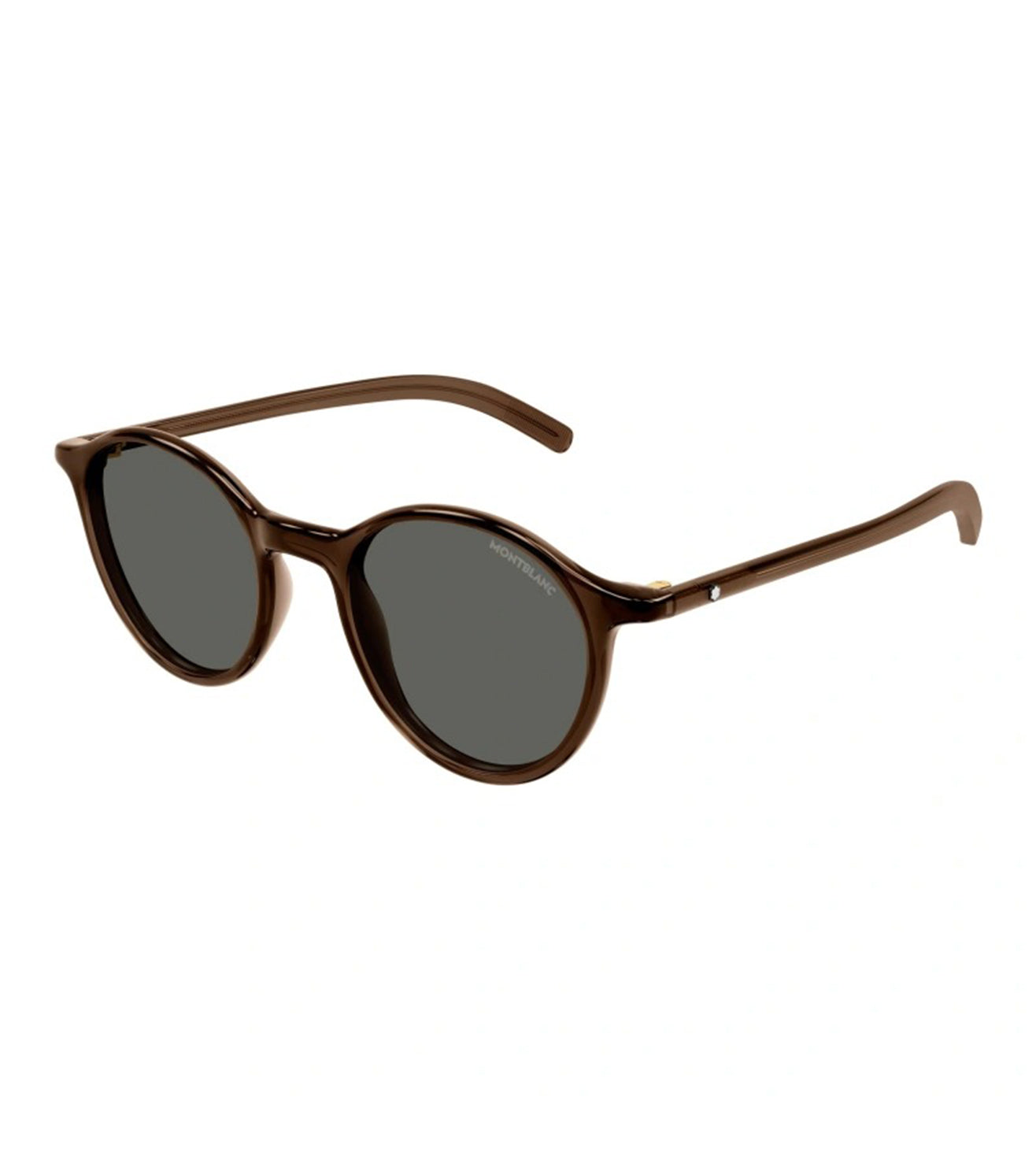 Montblanc Men's Grey Round Sunglasses
