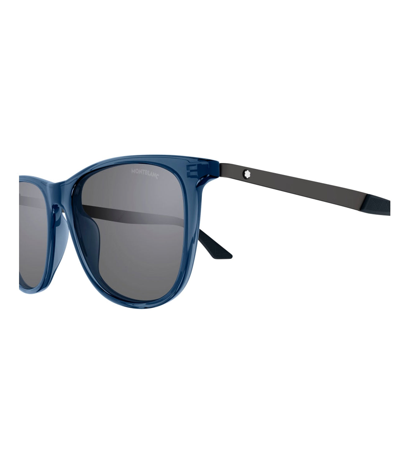 Montblanc Men's Silver Mirror Square Sunglasses
