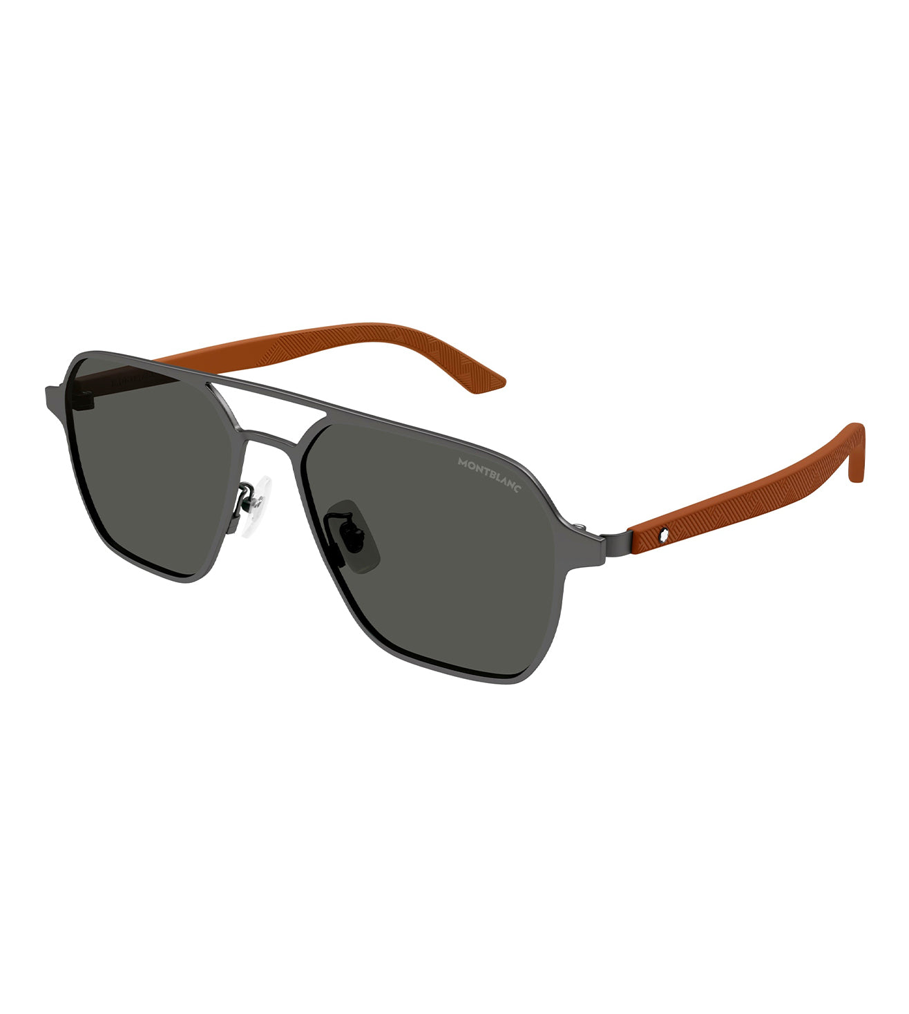 Montblanc Men's Grey Aviator Sunglasses