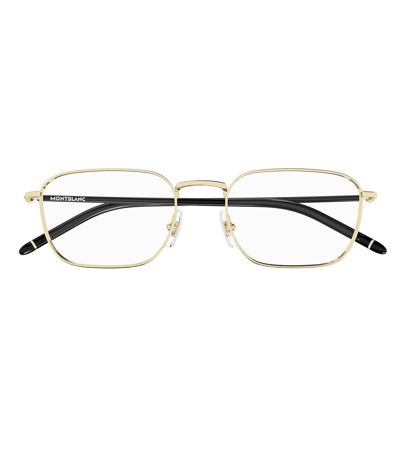 Montblanc Men's Gold Rectangular Optical Frame