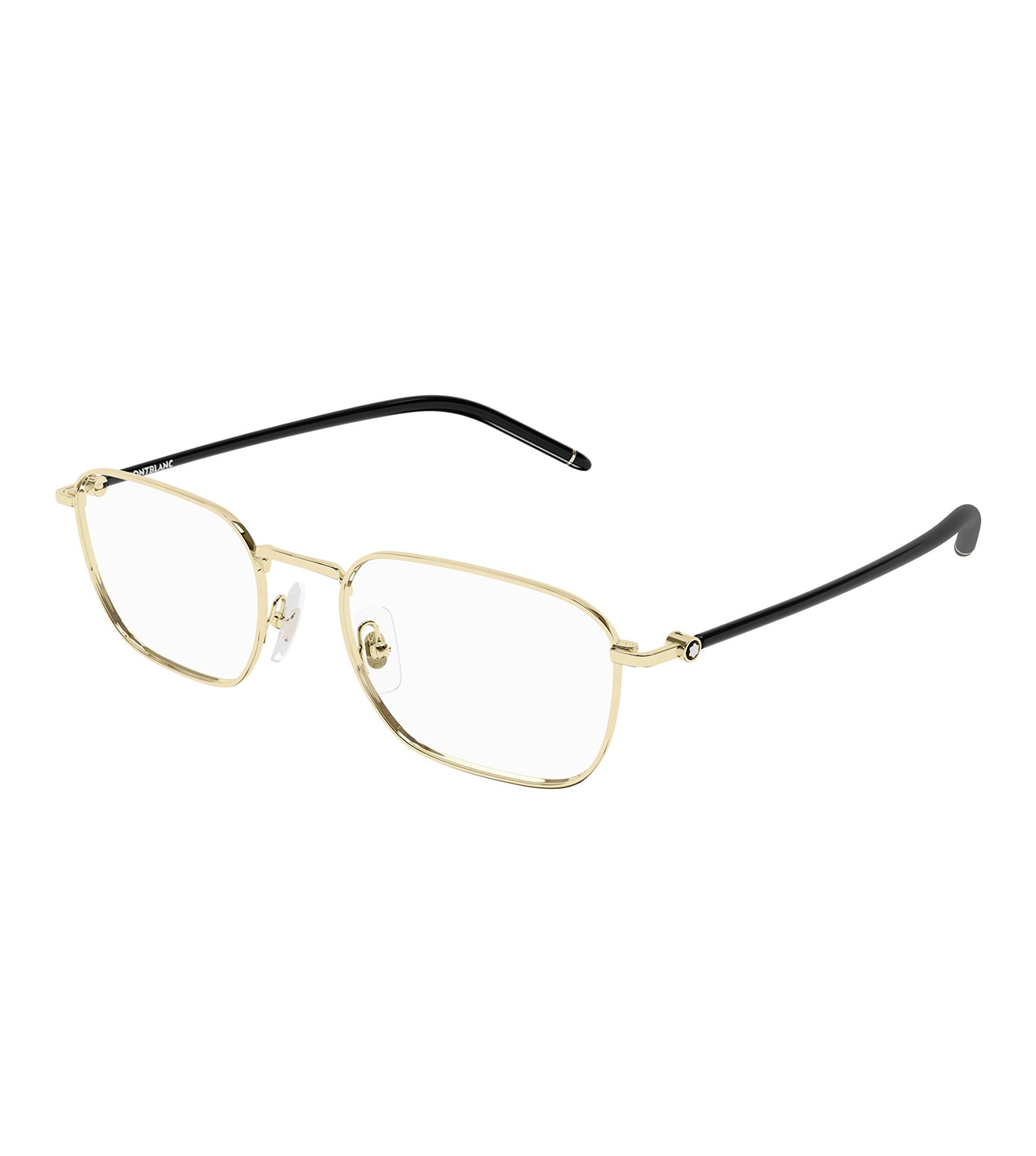 Montblanc Men's Gold Rectangular Optical Frame