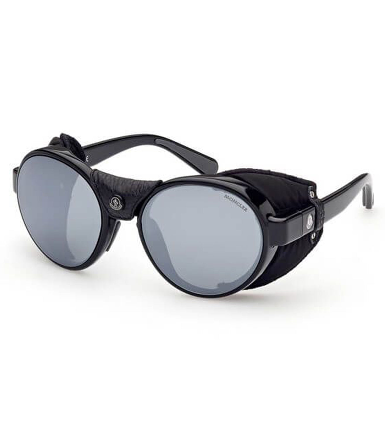 Moncler Unisex Grey Polarized Round Sunglasses