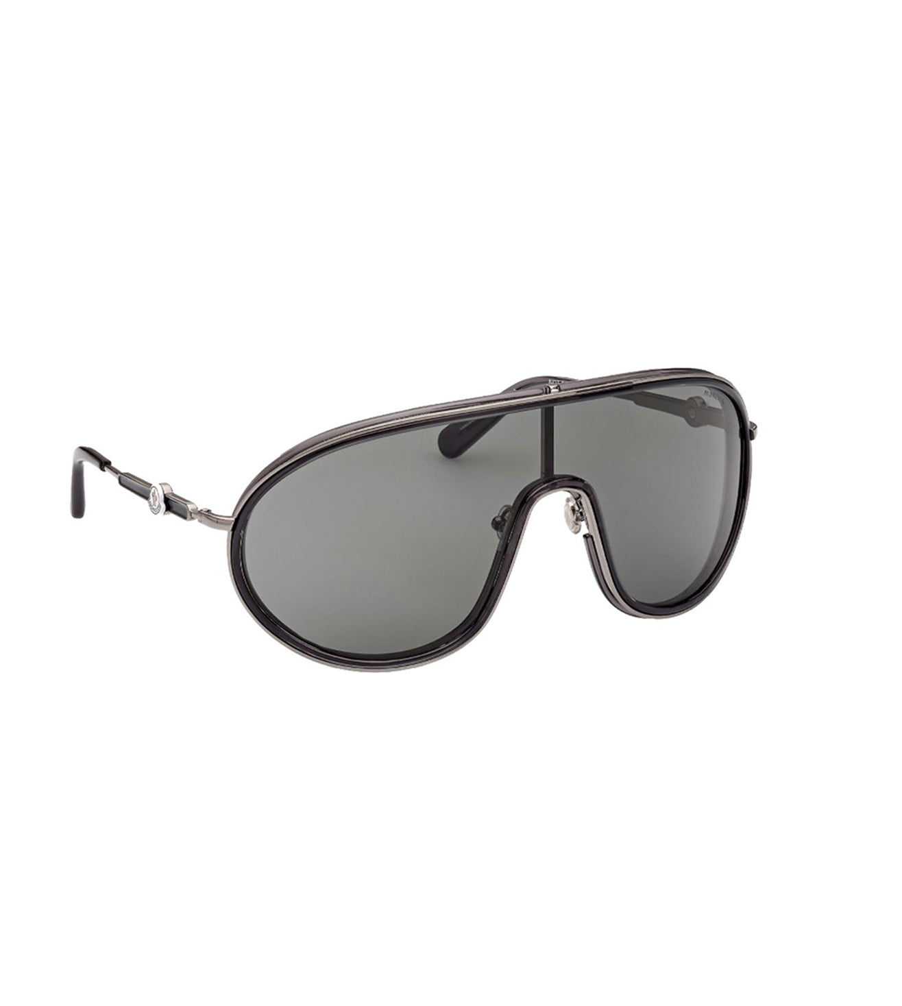 Moncler Unisex Black Wraparound Sunglasses