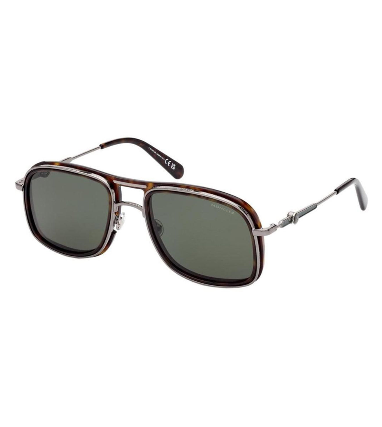 Moncler Men's Green Aviator Sunglasses