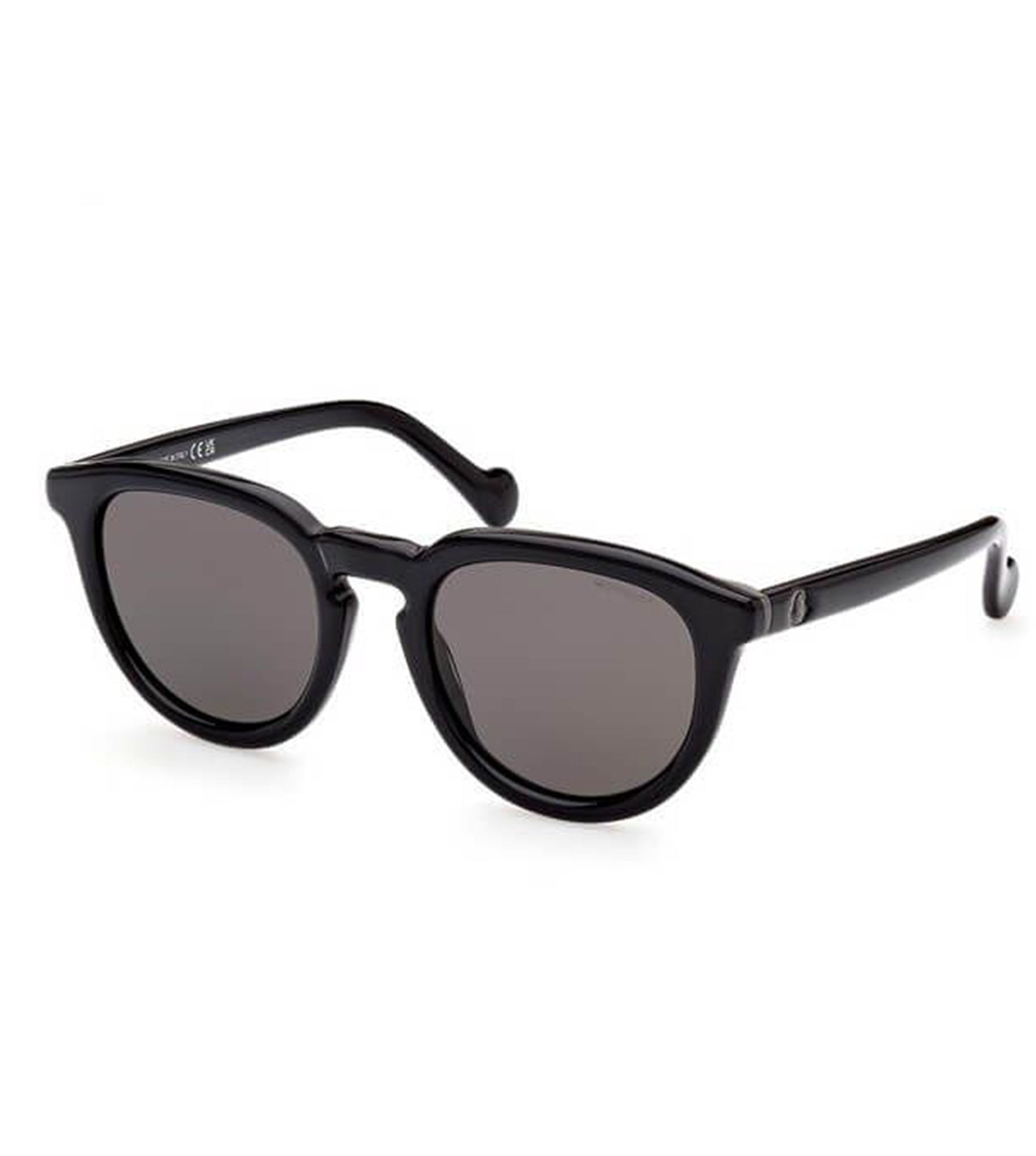 Moncler Unisex Grey Polarized Round Sunglasses