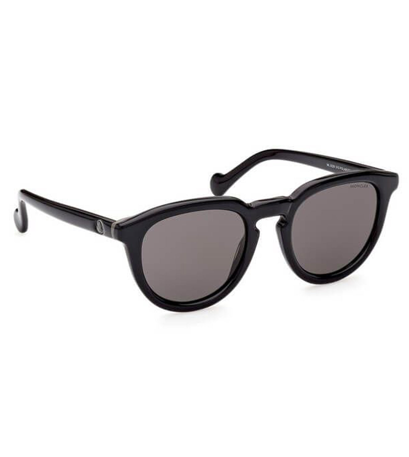 Moncler Unisex Grey Polarized Round Sunglasses