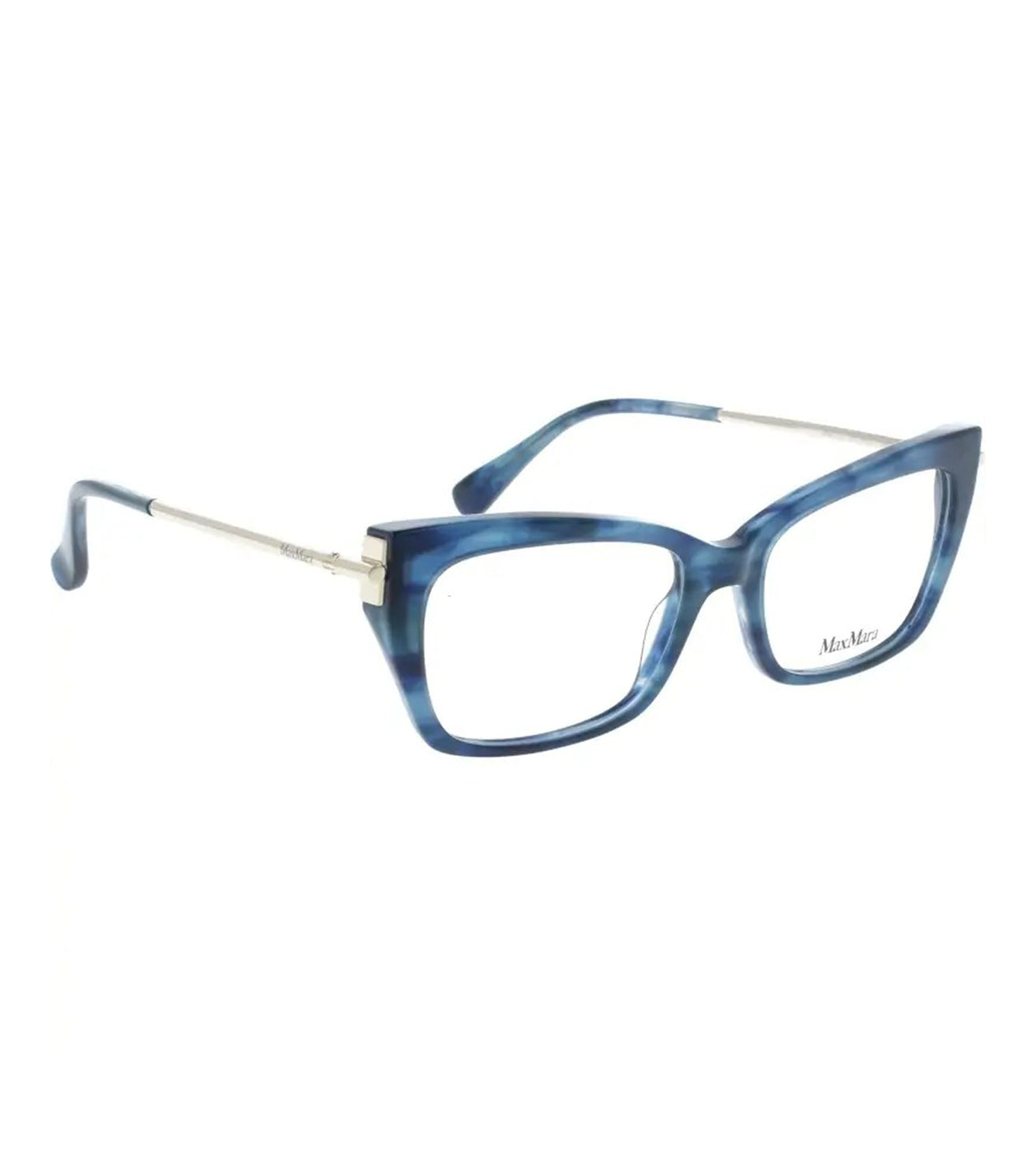 Maxmara Women's Blue Striped Cat-Eye Optical Frame