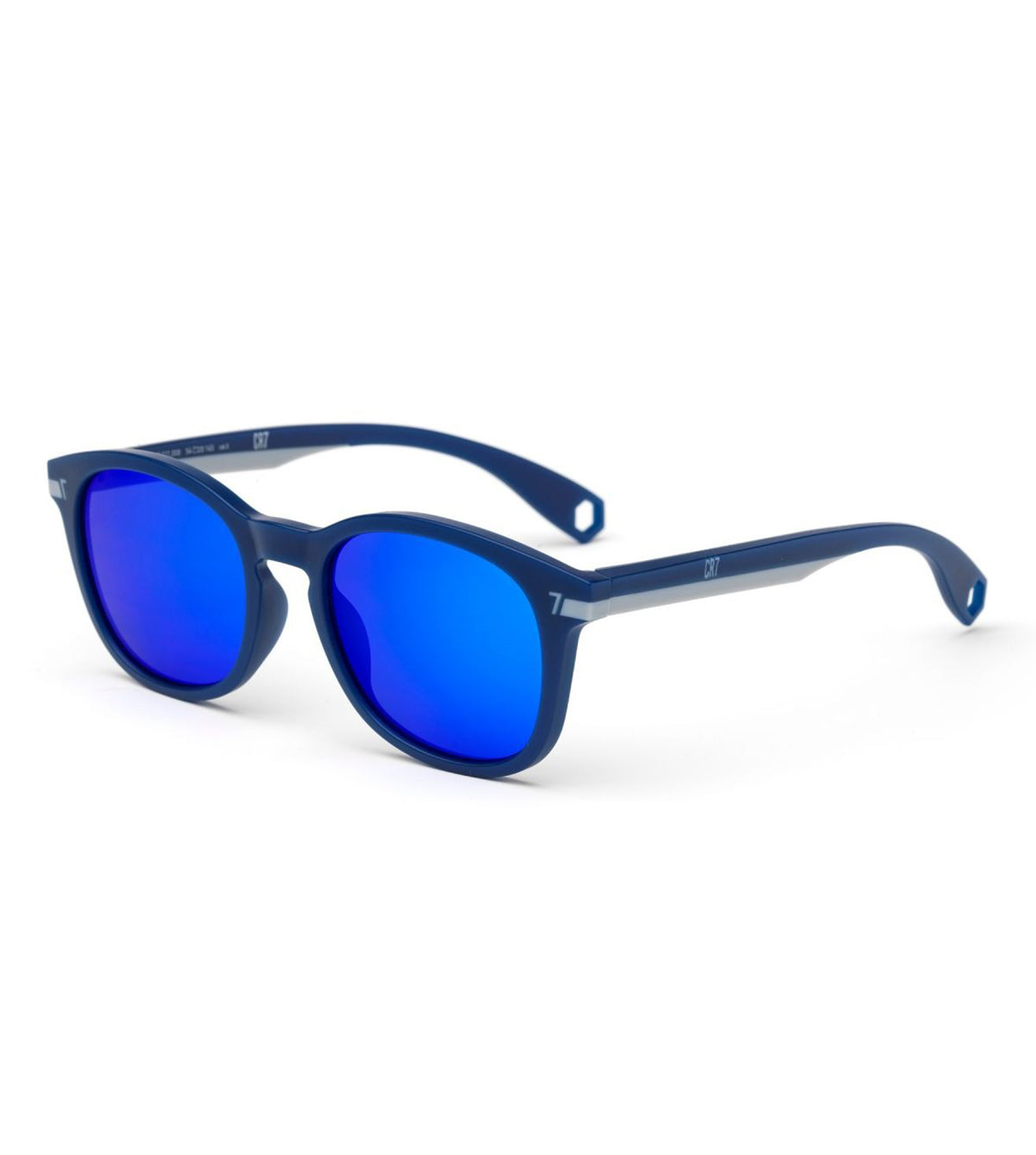 CR7 Unisex Mirror Blue Oval Sunglasses