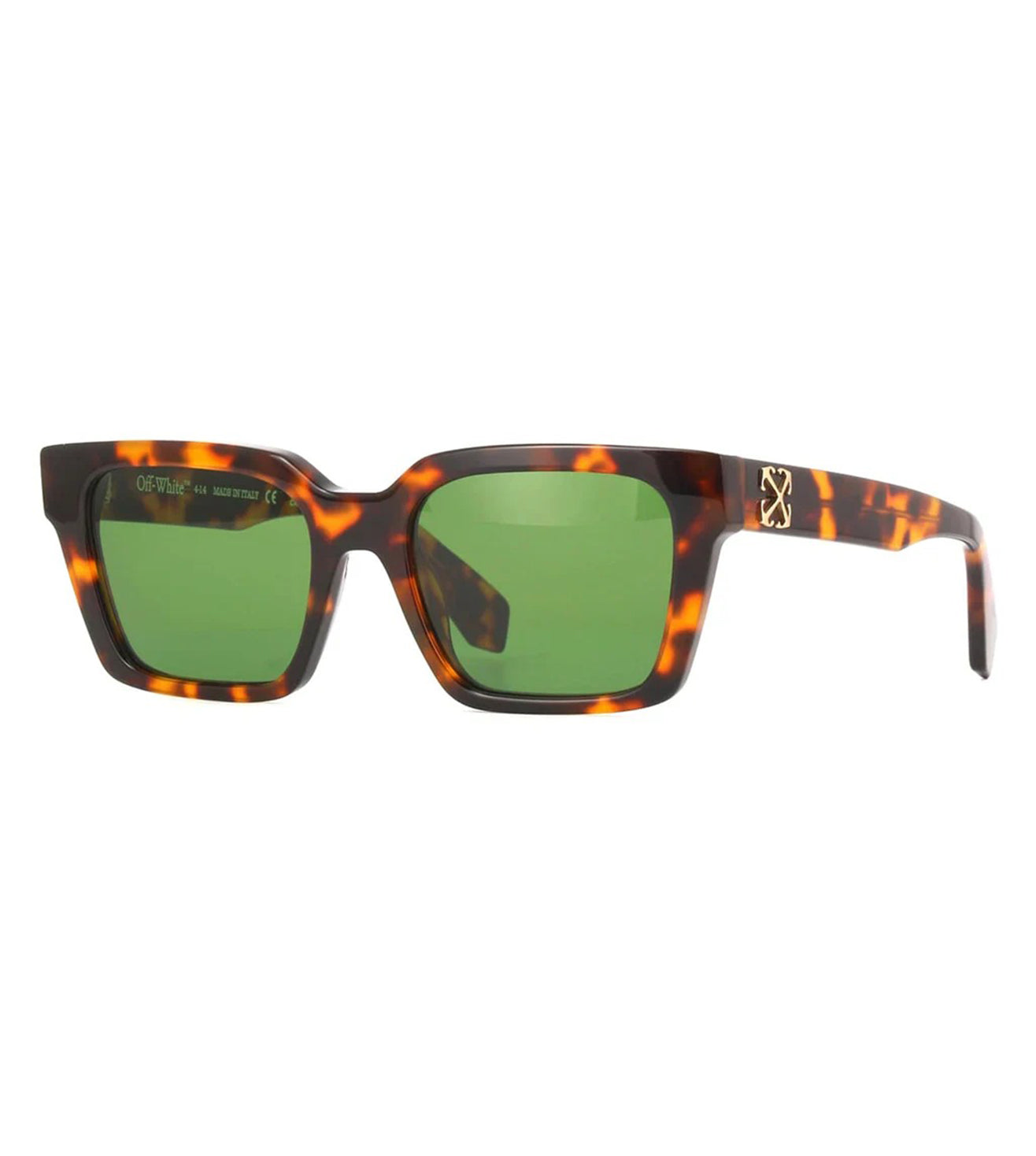 OFF White Unisex Green Square Sunglasses