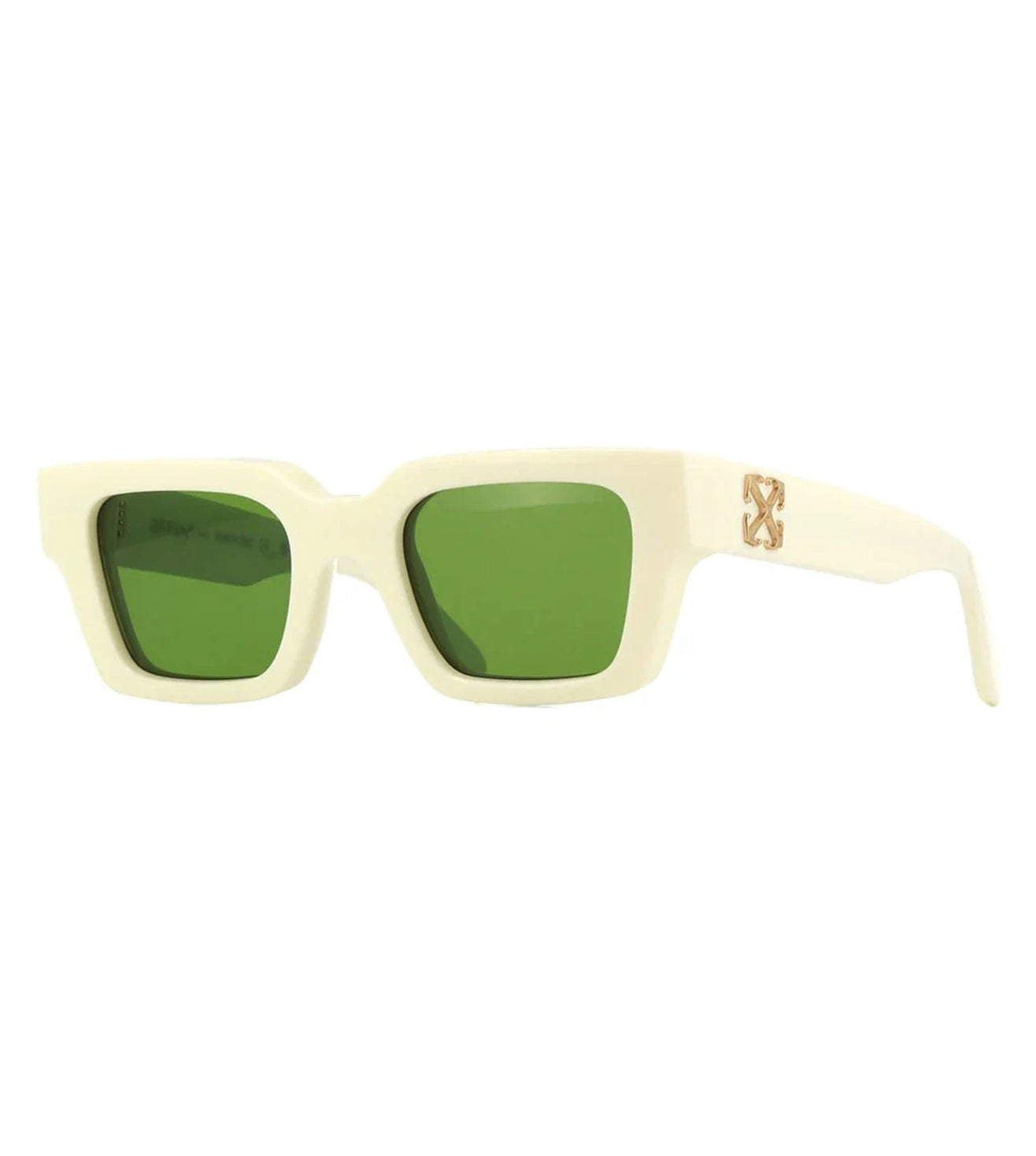 OFF White Unisex Green Square Sunglasses