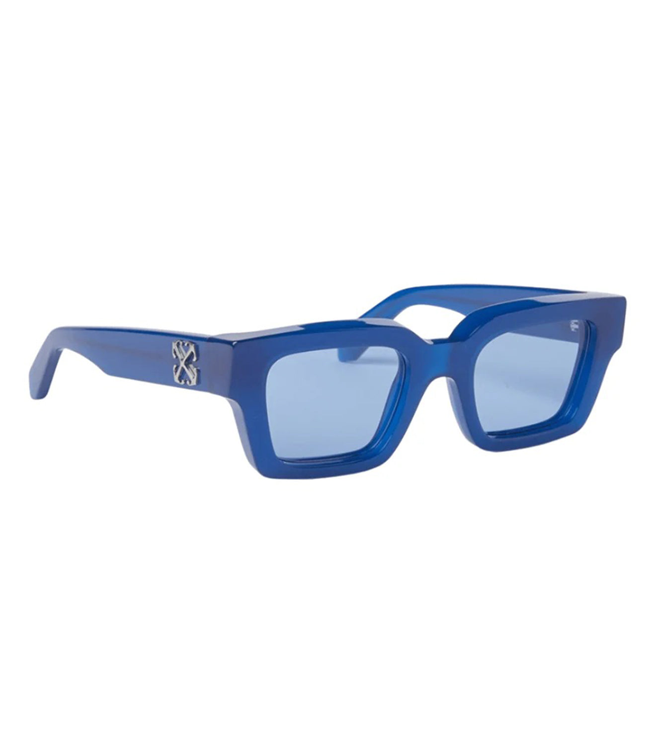 NEW OFF-WHITE SUNGLASSES, UNISEX BLUE SQUARE EYEWEAR OFF-WHITE OFF White Virgil Unisex Blue Square Sunglasses main image 3
