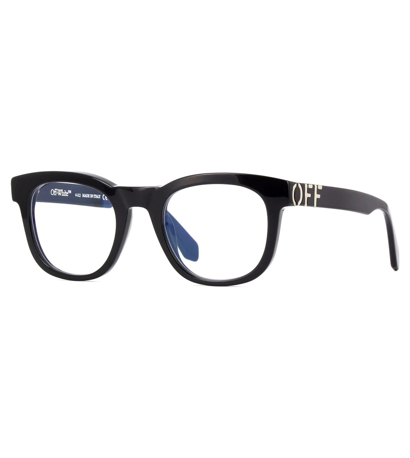 OFF White Unisex Shiny Black Square Optical Frame