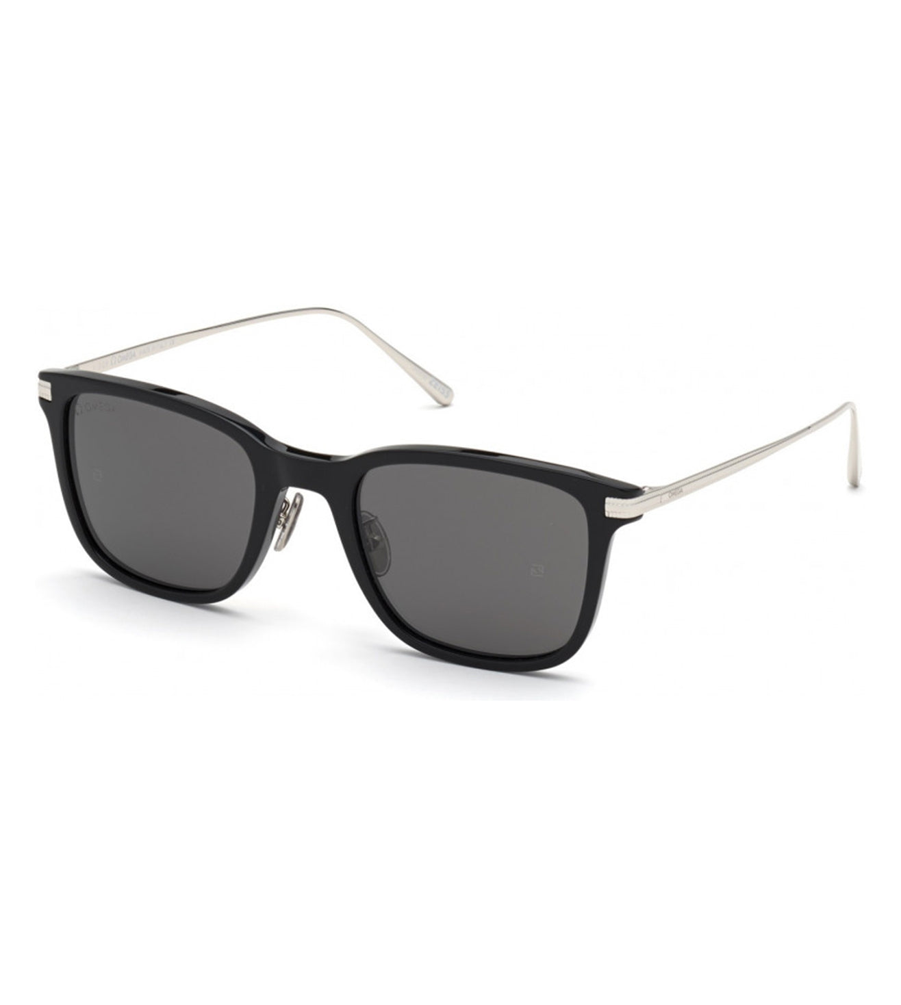 Omega Men's Smoke Square Sunglasses