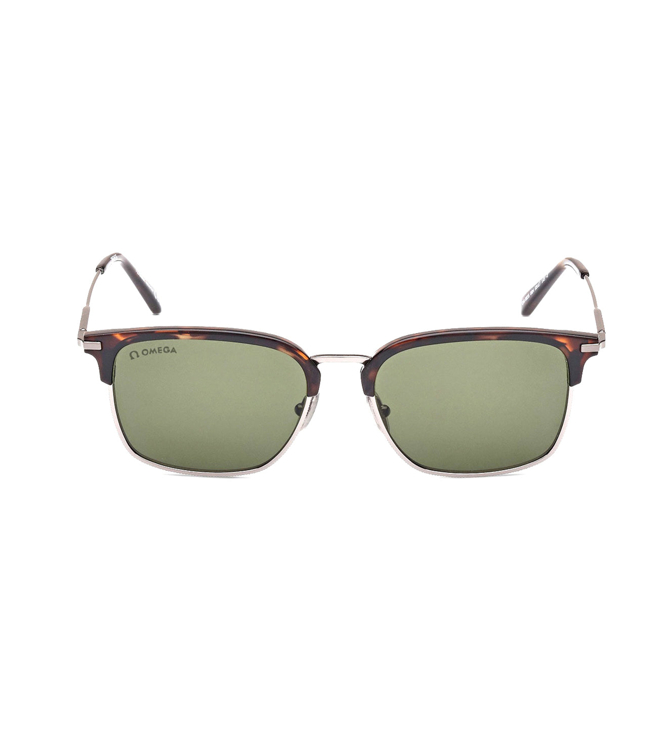 Omega Men's Green Square Sunglasses