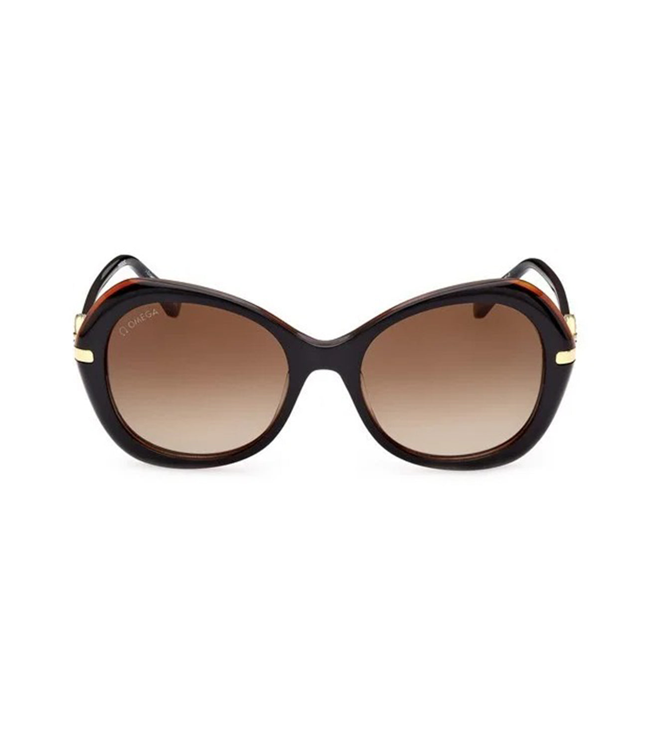 Omega Women's Grad Brown Butterfly Sunglasses