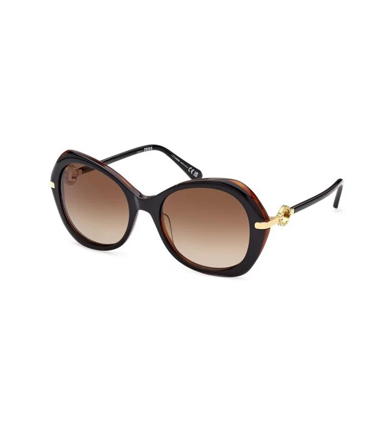 Omega Women's Grad Brown Butterfly Sunglasses