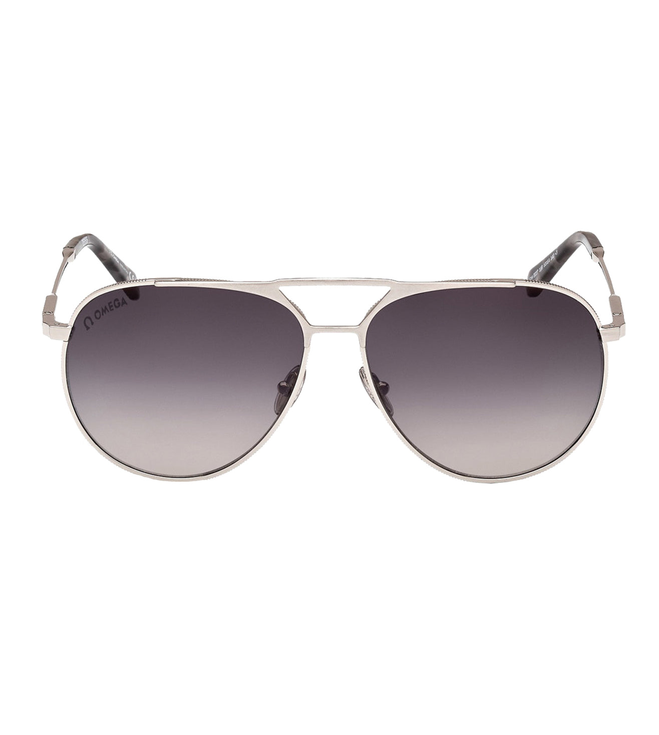 Omega Men's Gradient Smoke Aviator Sunglasses