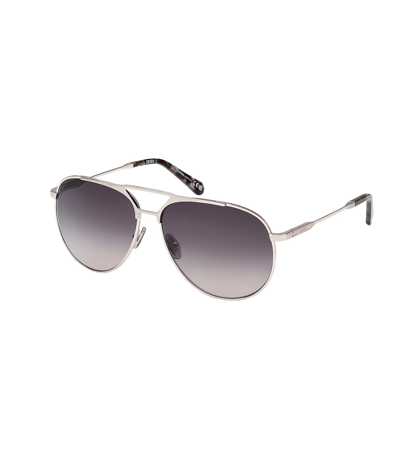 Omega Men's Gradient Smoke Aviator Sunglasses