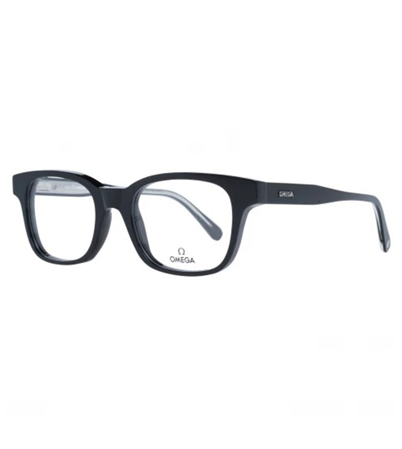 Omega Men's Black Square Optical Frame