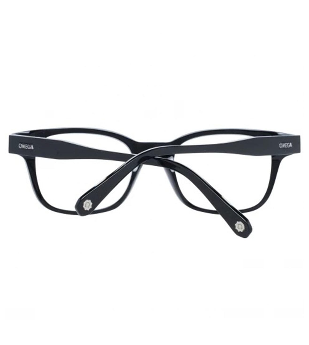 Omega Men's Black Square Optical Frame