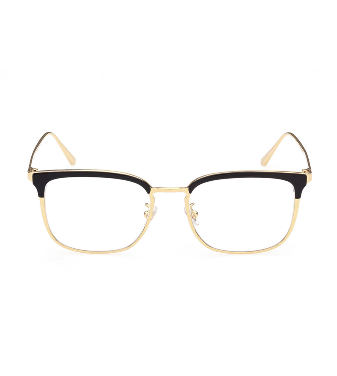 Omega Men's Black Square Optical Frame