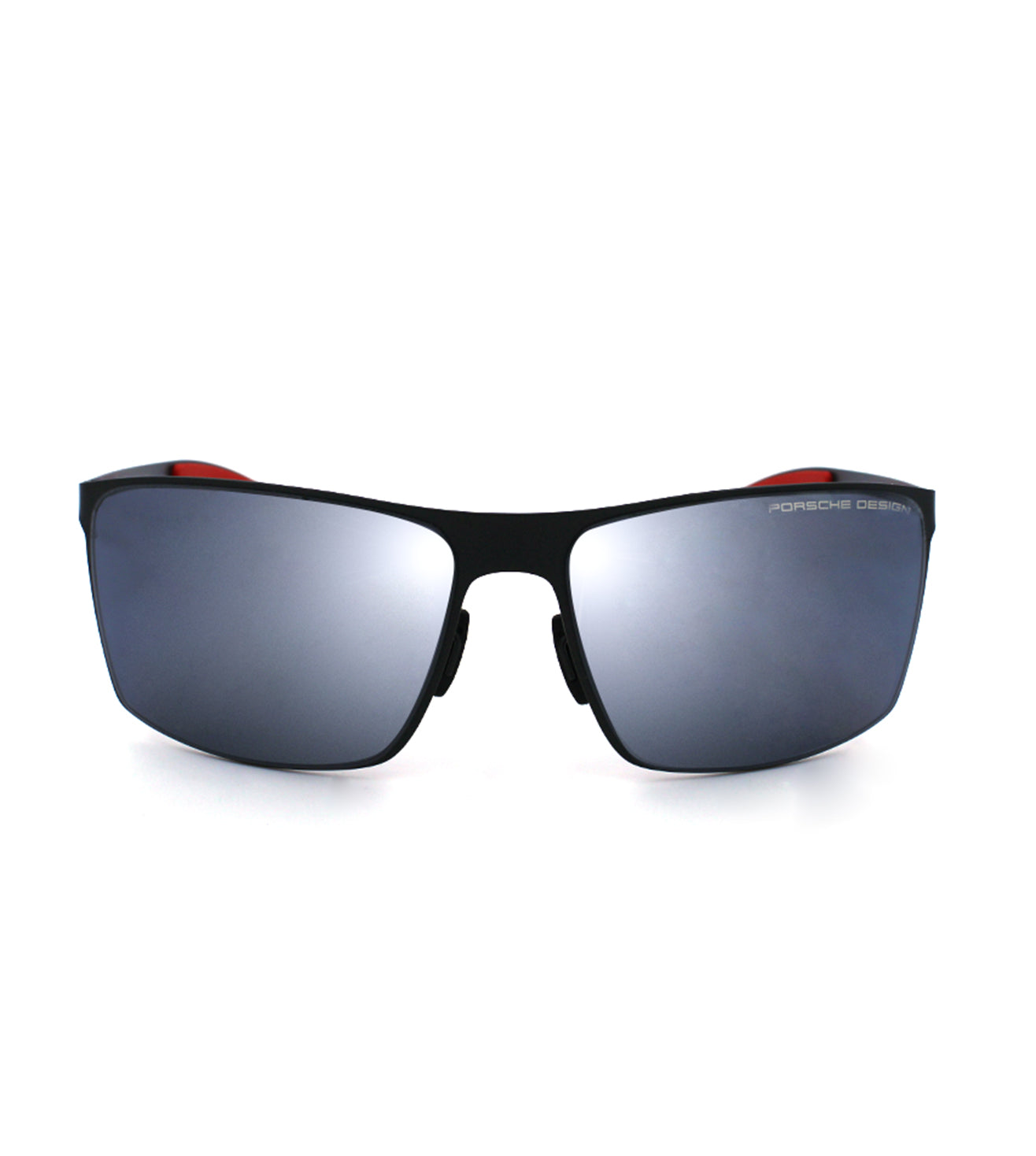 Porsche Design Unisex Blue/Black/Silver-Mirrored Square Sunglasses