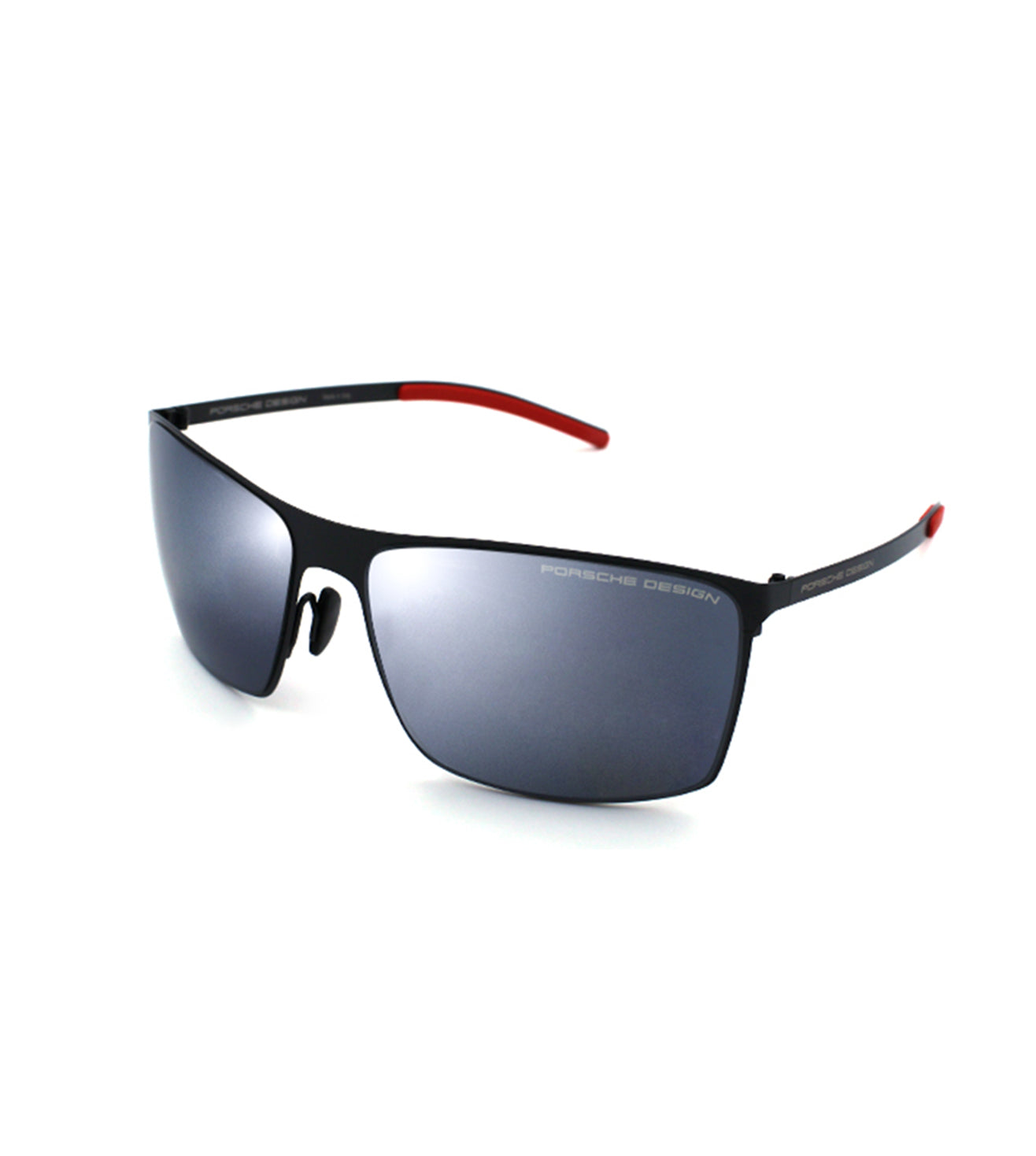 Porsche Design Unisex Blue/Black/Silver-Mirrored Square Sunglasses