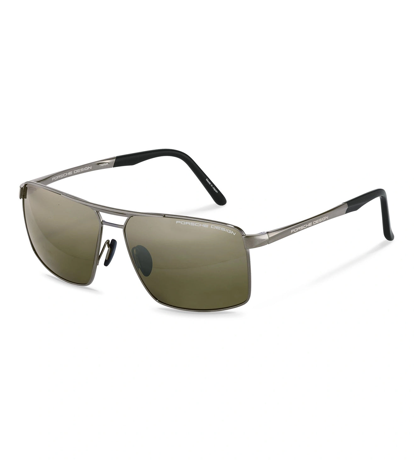 Porsche Design Men's Green Polarized Square Sunglasses