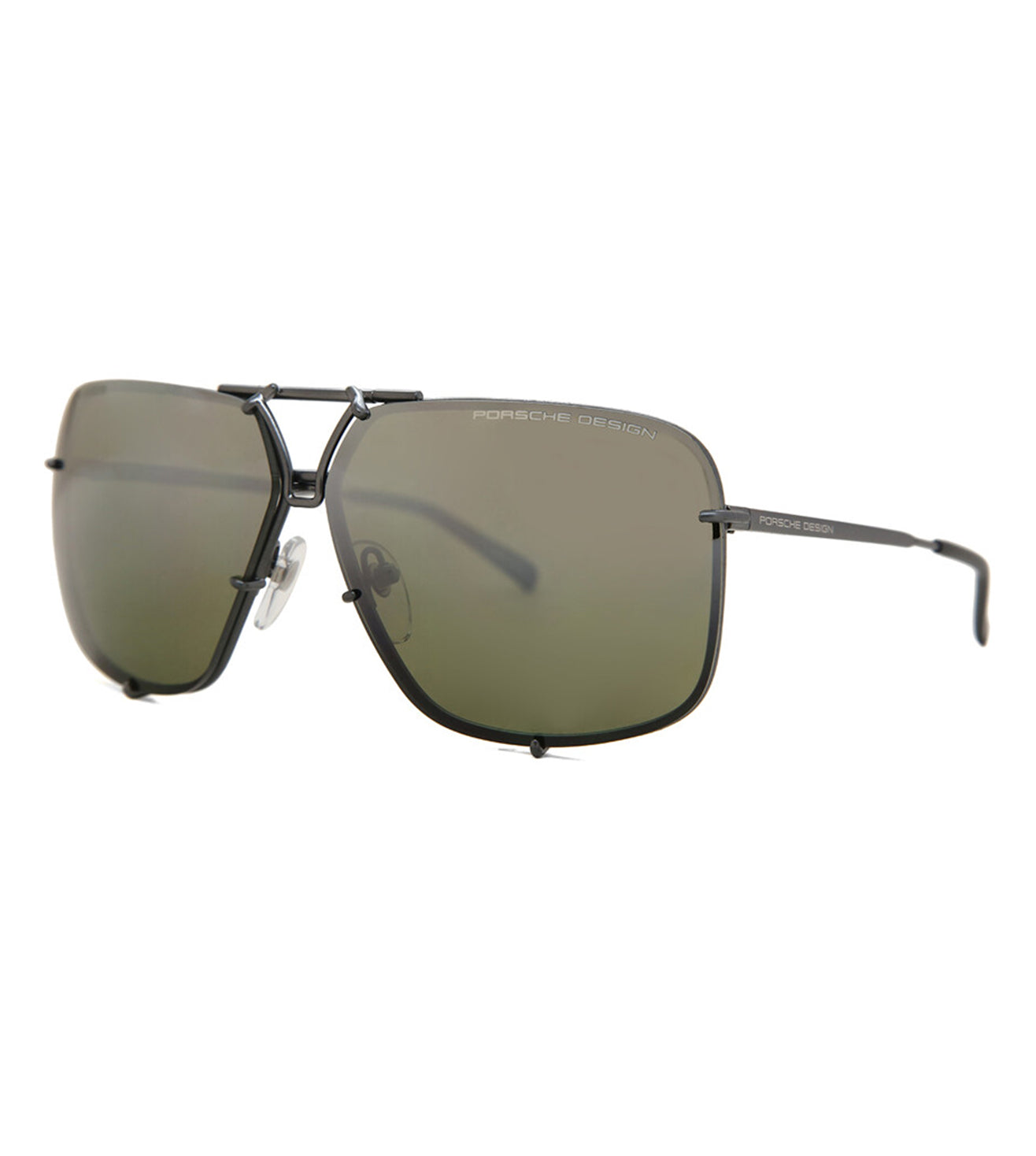 Porsche Design Unisex Green Aviator Sunglasses