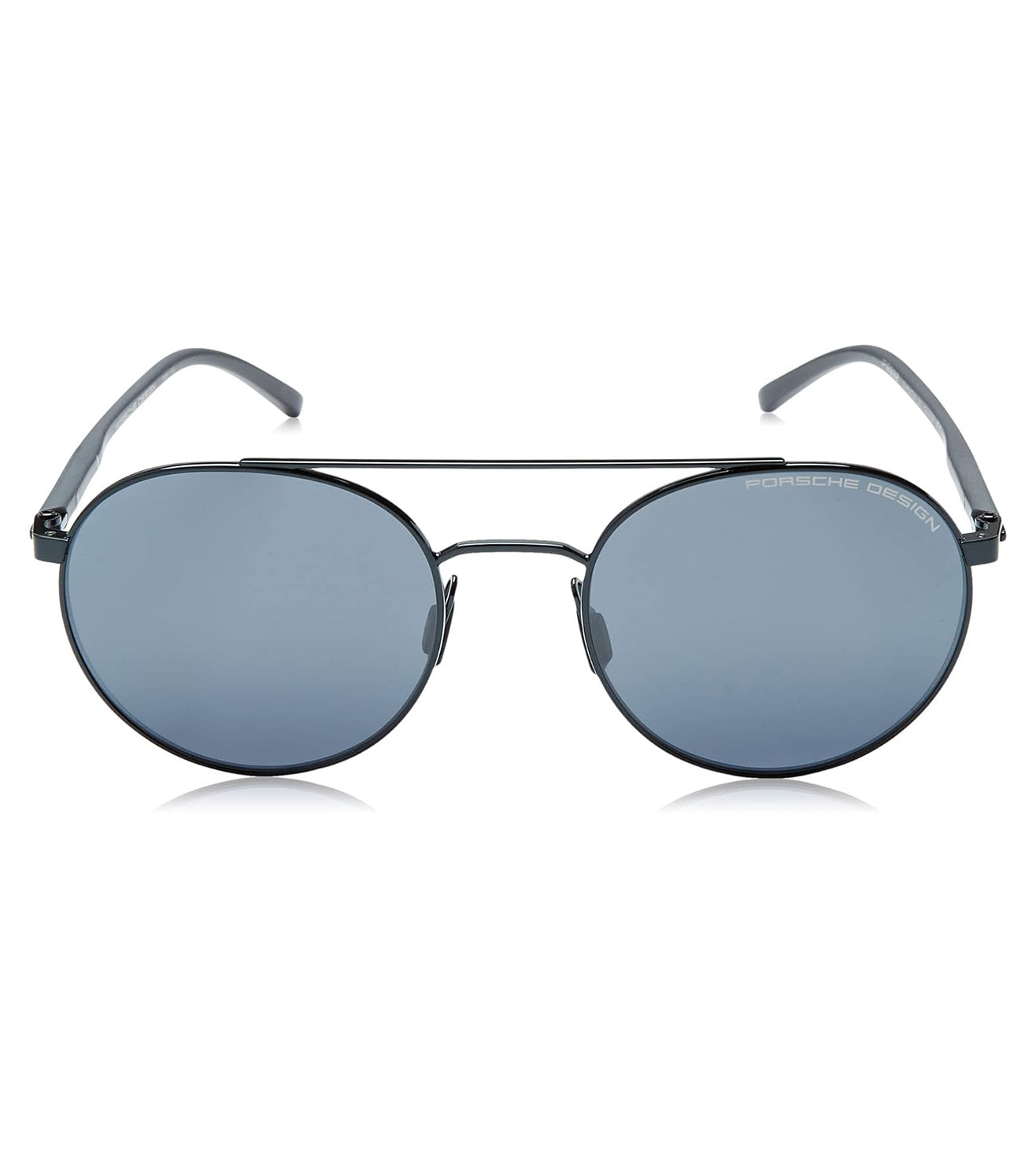 Porsche Design Unisex Blue-Mirrored Round Sunglasses