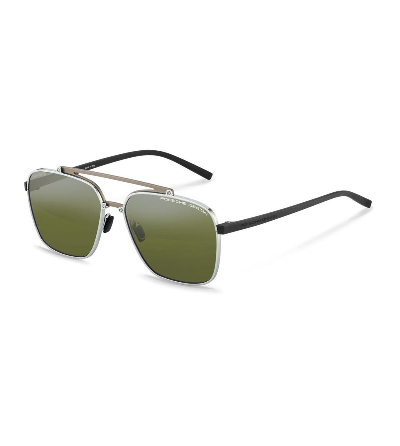 Porsche Design Men's Green Polarized Aviator Sunglasses