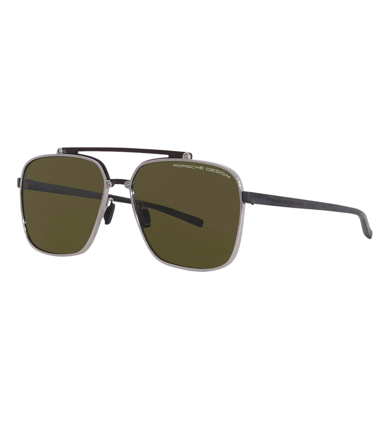Porsche Design Men's Green Polarized Aviator Sunglasses