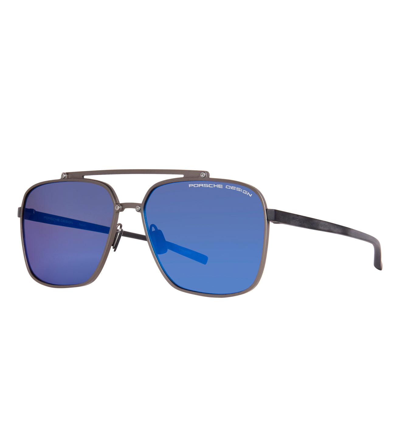 Porsche Design Men's Dark Blue-mirrored Aviator Sunglasses