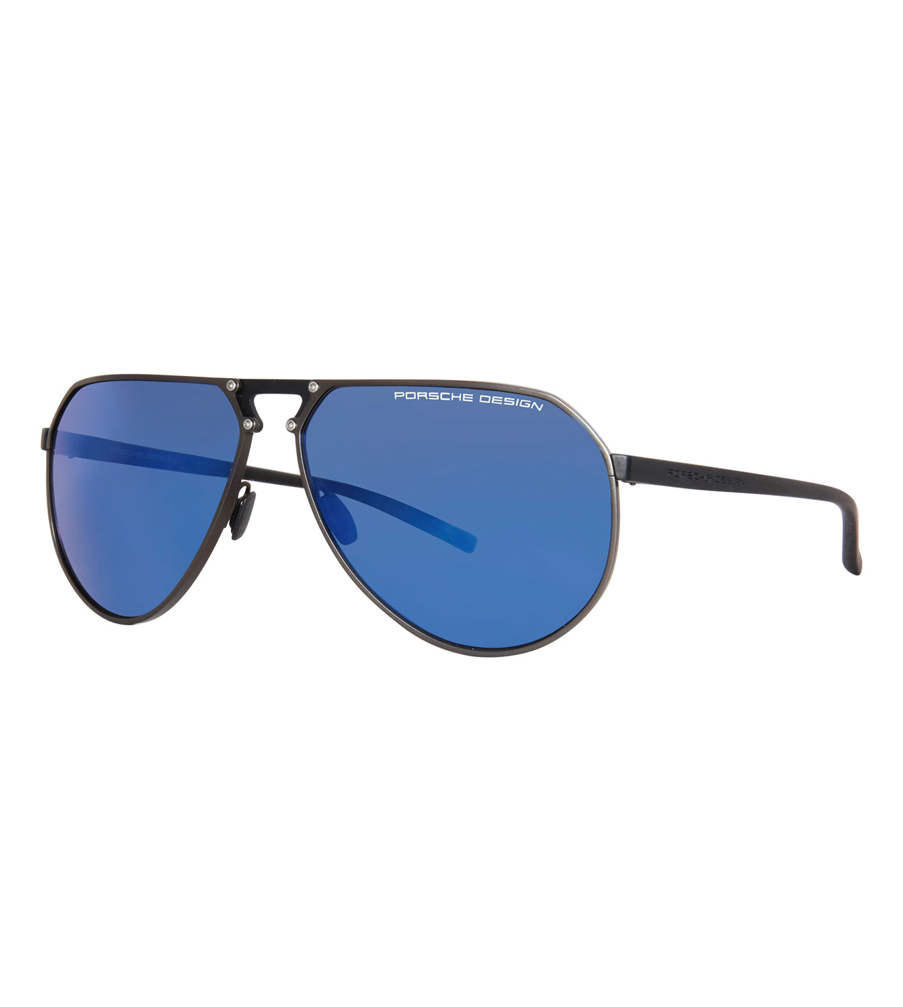 Porsche Design Men's Dark blue mirror Aviator Sunglasses