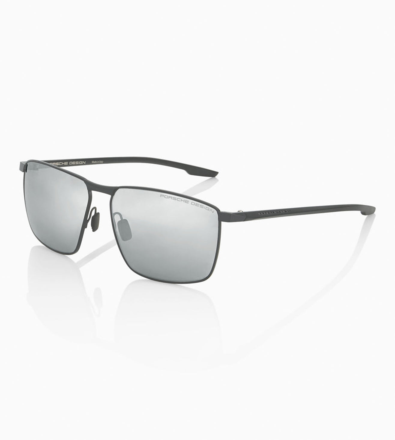 Porsche Design Men's Mercury/Silver-mirrored Square Sunglasses