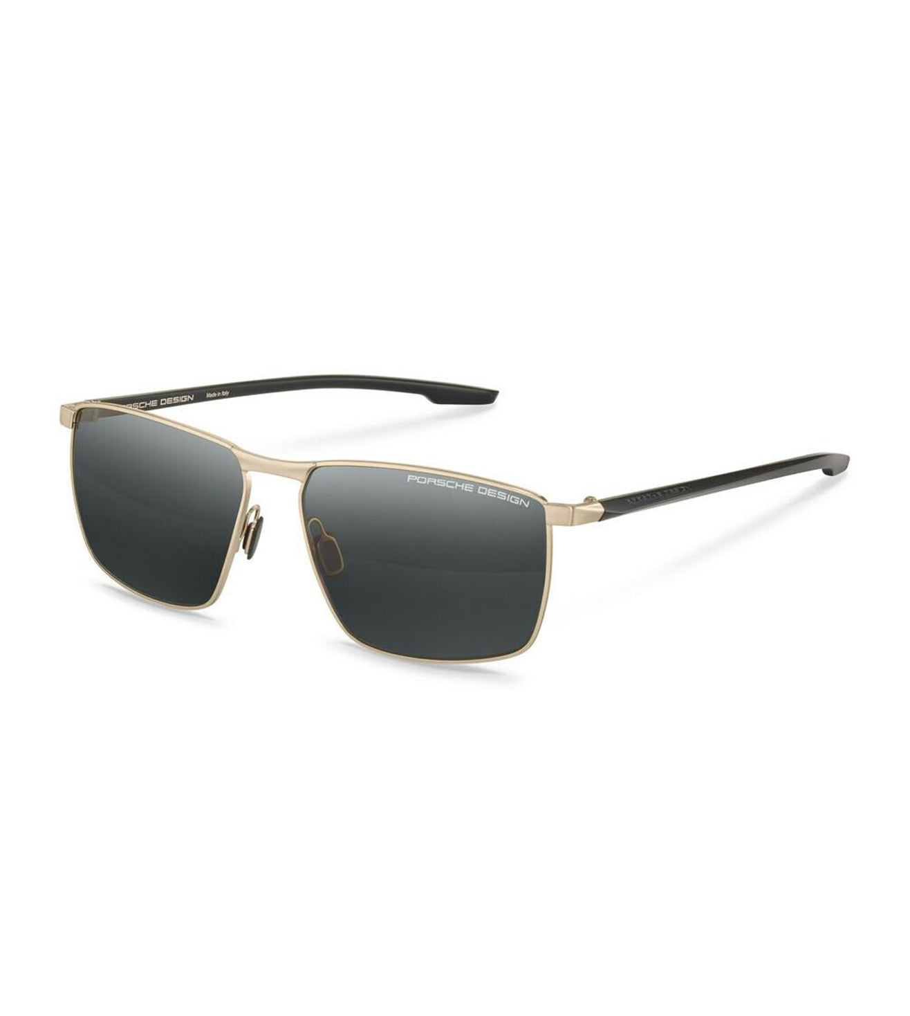 Porsche Design Men's Grey Polarized Square Sunglasses
