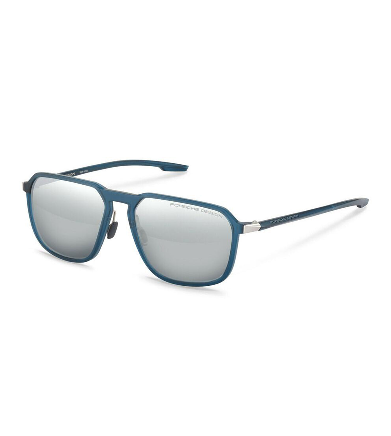 Porsche Design Men's Mercury/Silver-mirrored Square Sunglasses