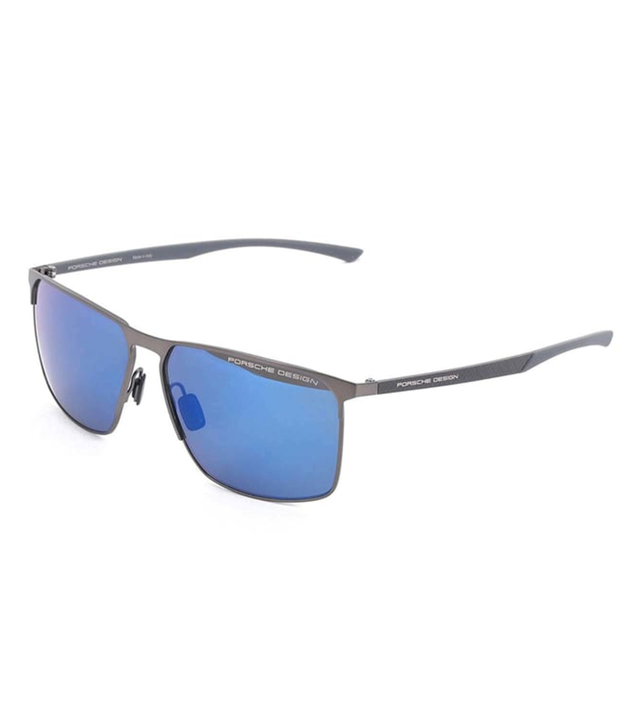 Porsche Design Men's Dark blue-mirrored Square Sunglasses