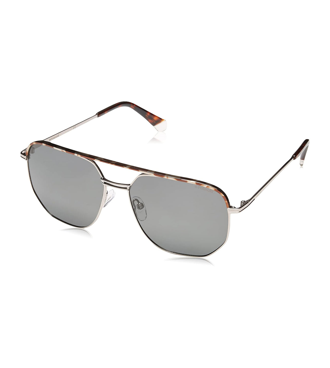 Polaroid Men's Grey Polarized Square Sunglasses