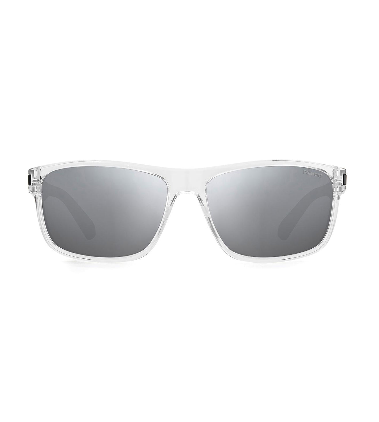 Polaroid Men's Grey Mirror Polarized Square Sunglasses