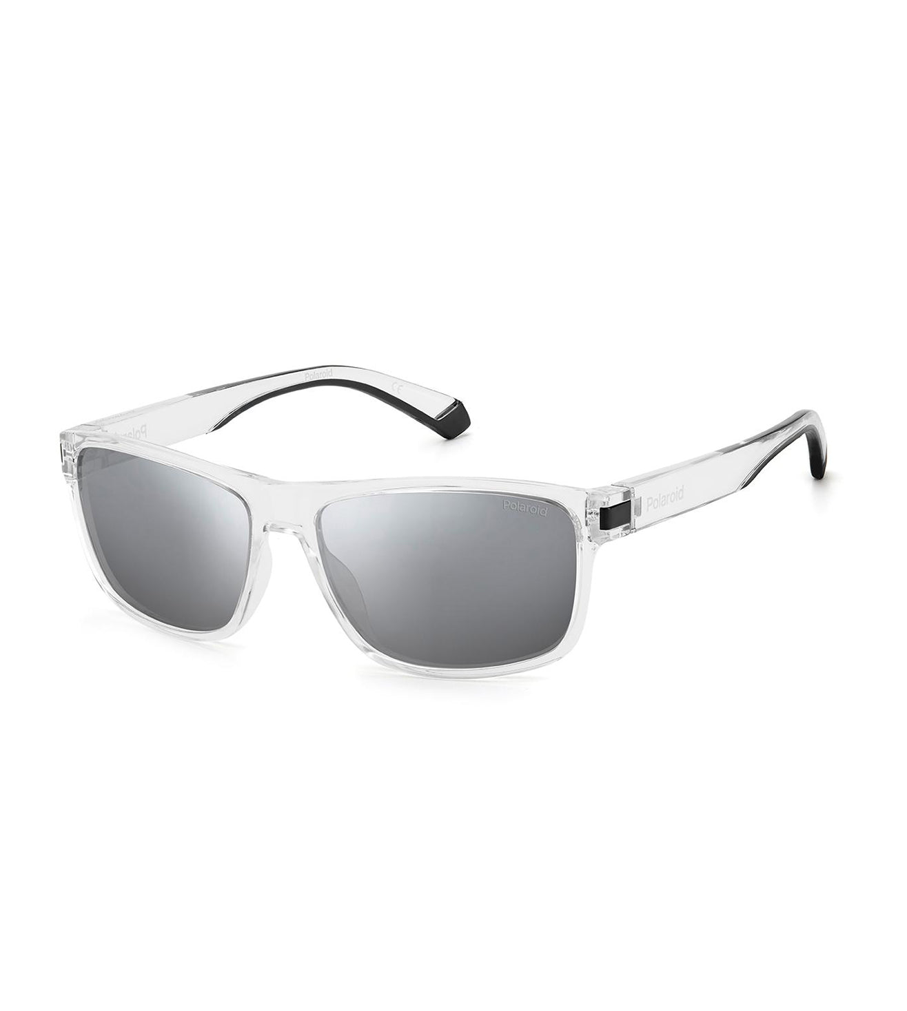 Polaroid Men s Grey Mirror Polarized Square Sunglasses