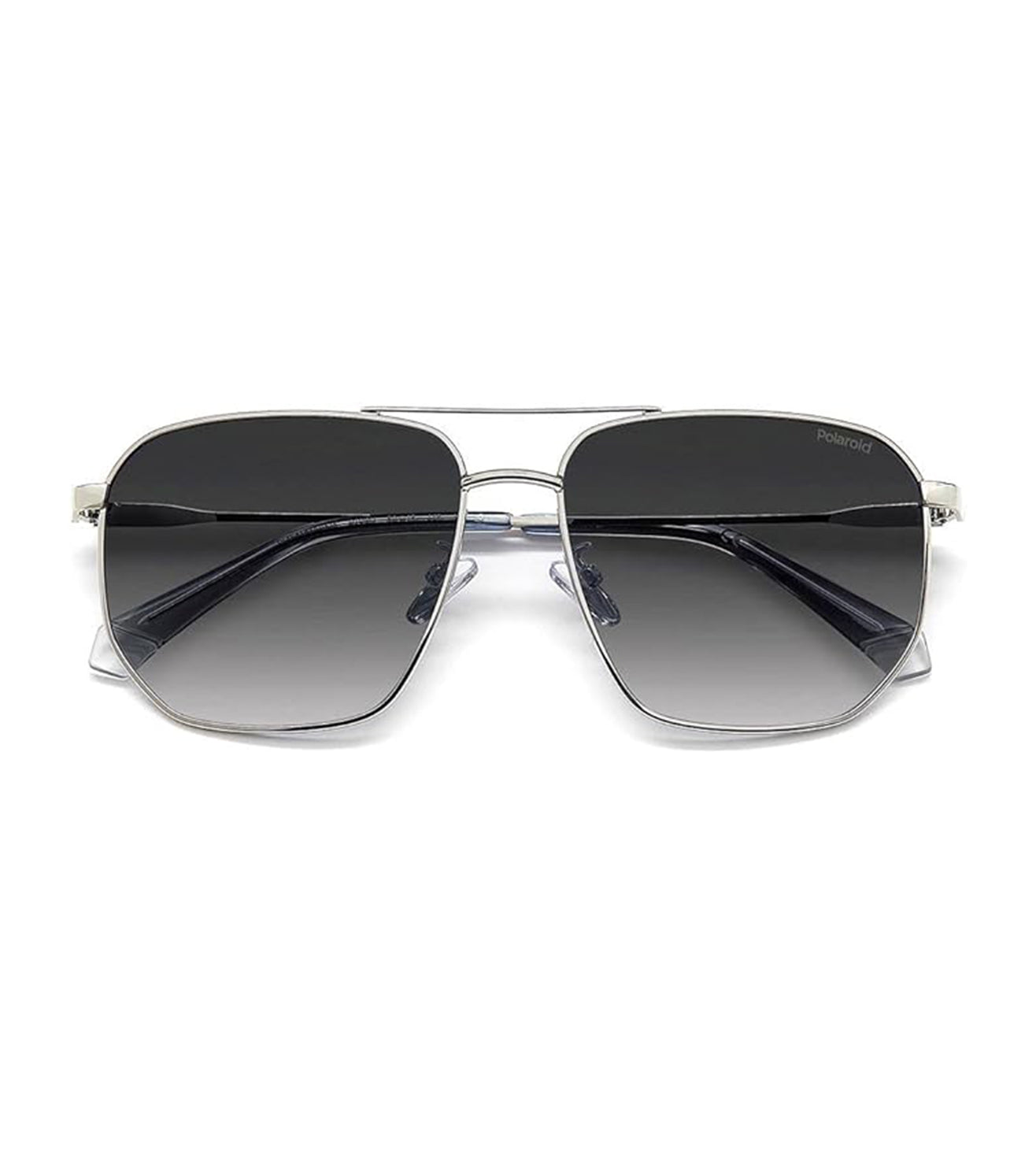Polaroid Men's Grey Gradient Polarized Aviator Sunglasses