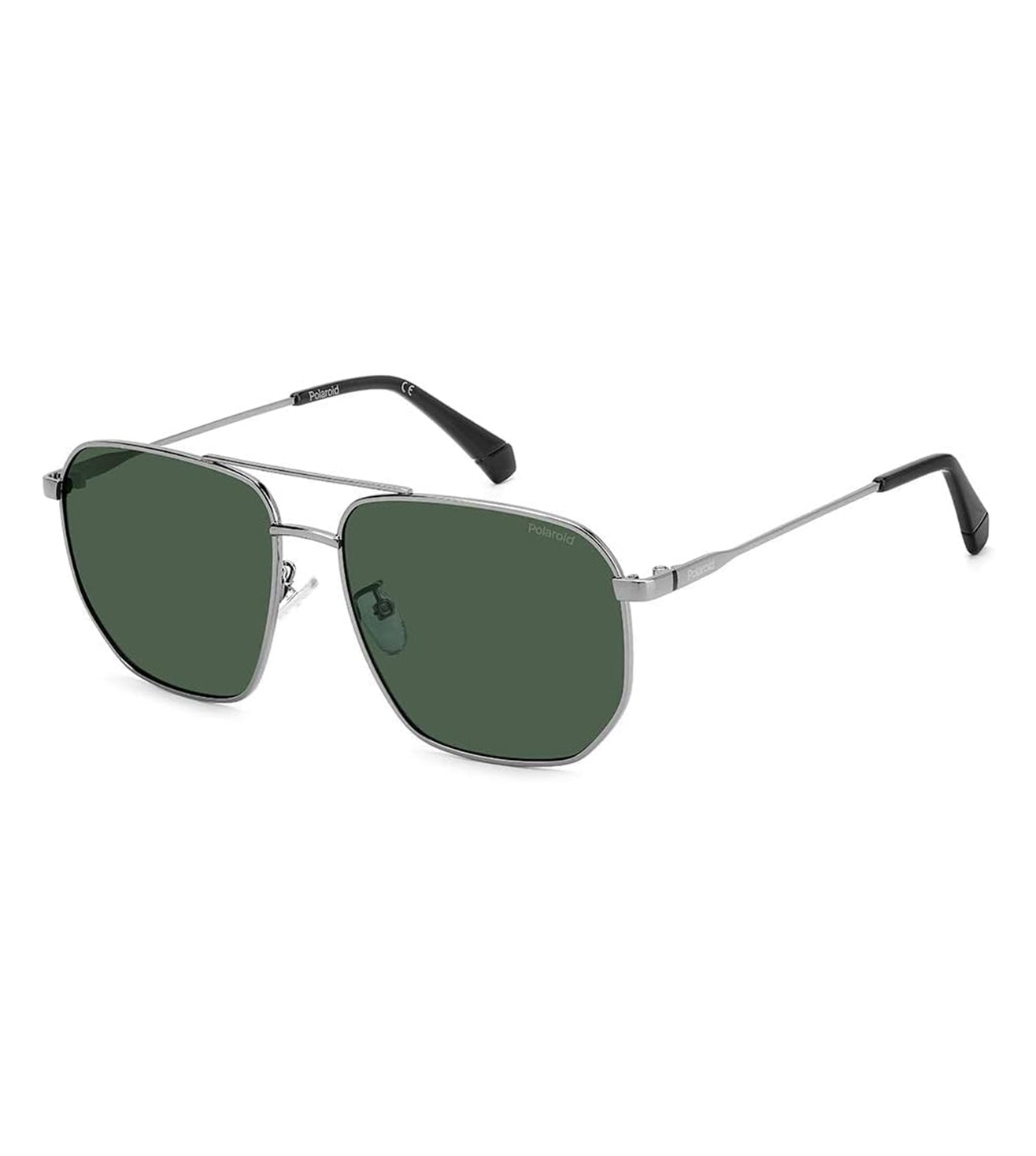 Polaroid Men's Green Polarized Aviator Sunglasses