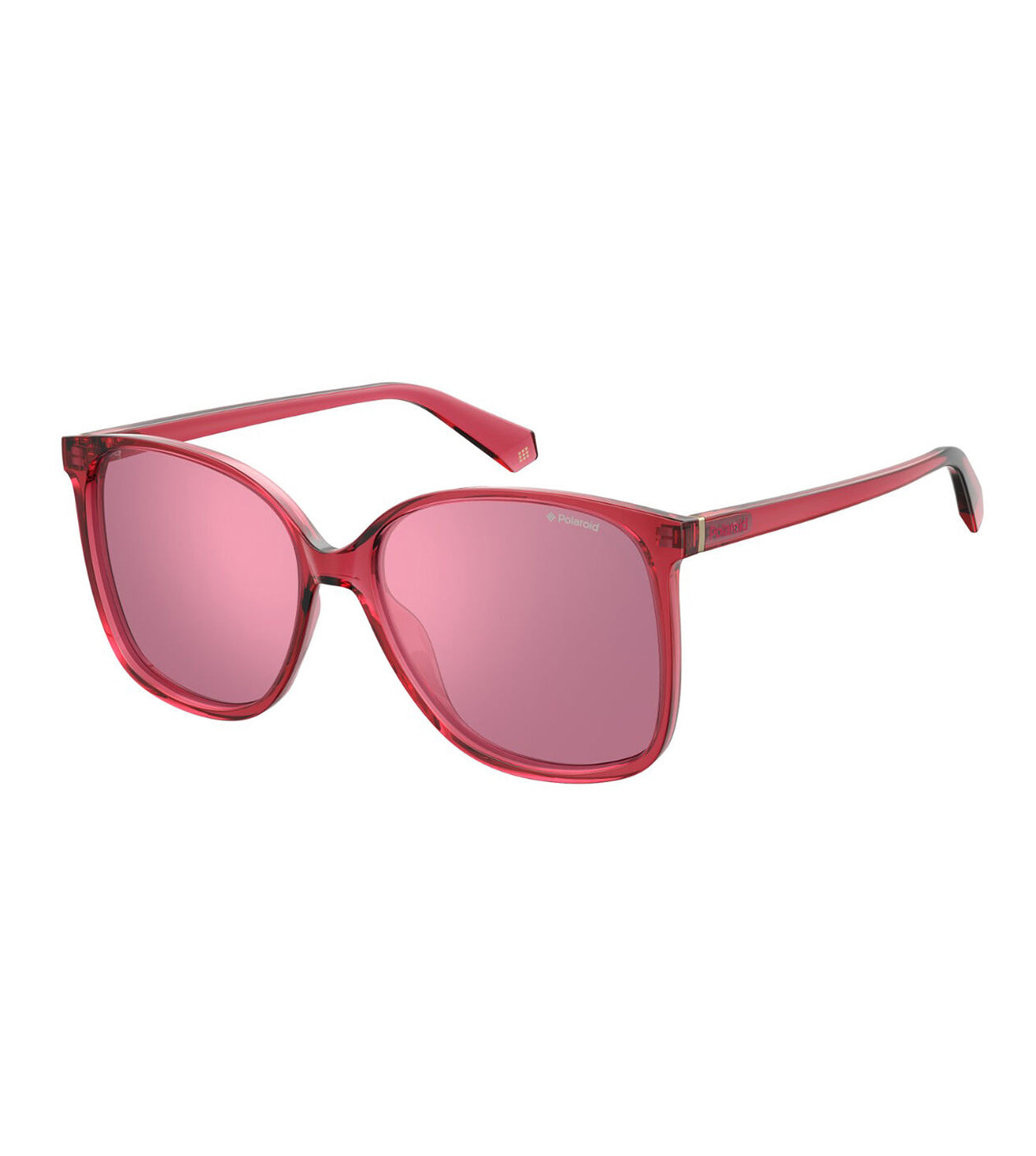 Polaroid Unisex Pink-mirrored Butterfly Sunglasses