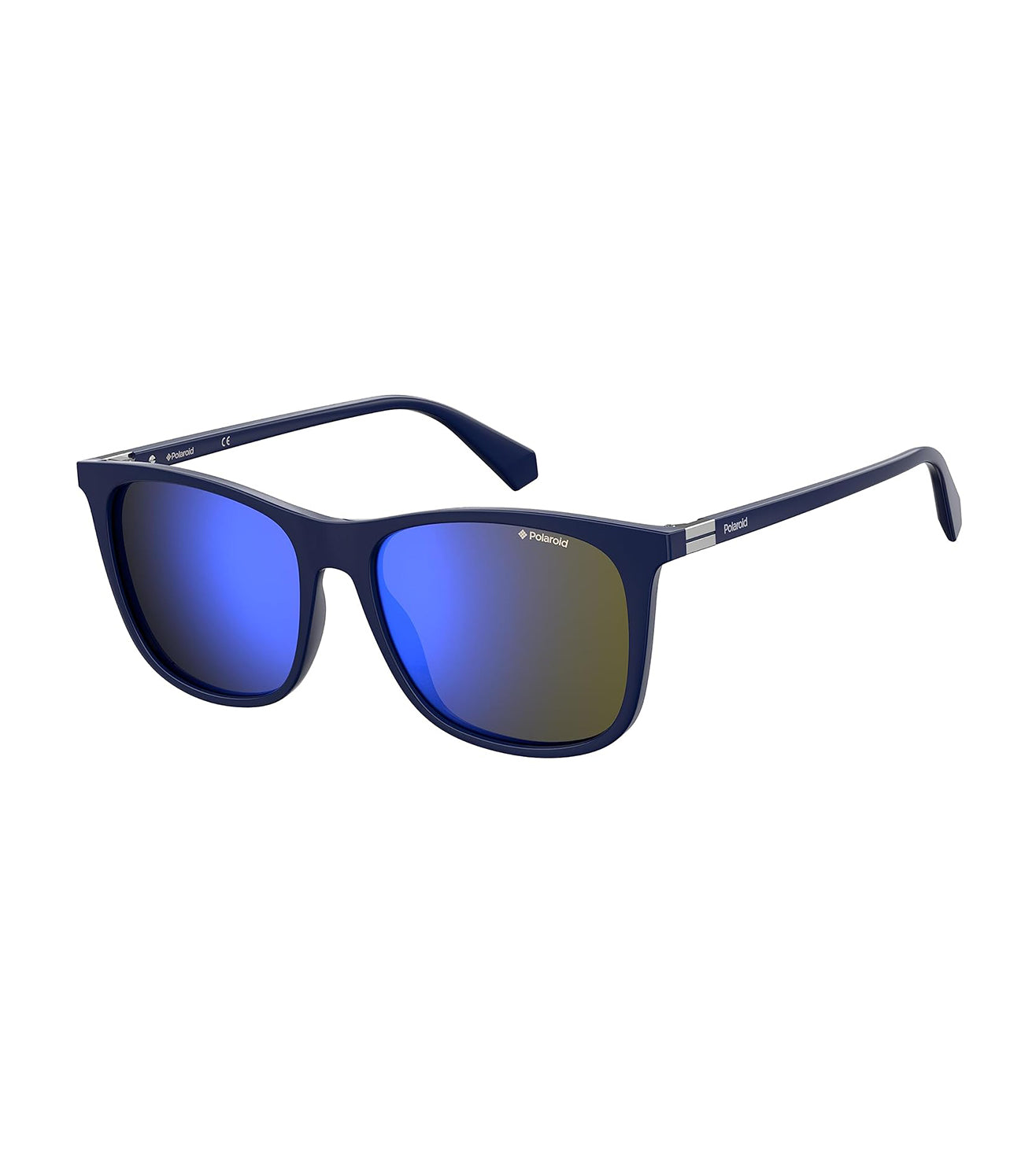 Polaroid Unisex Blue Polarized Square Sunglasses