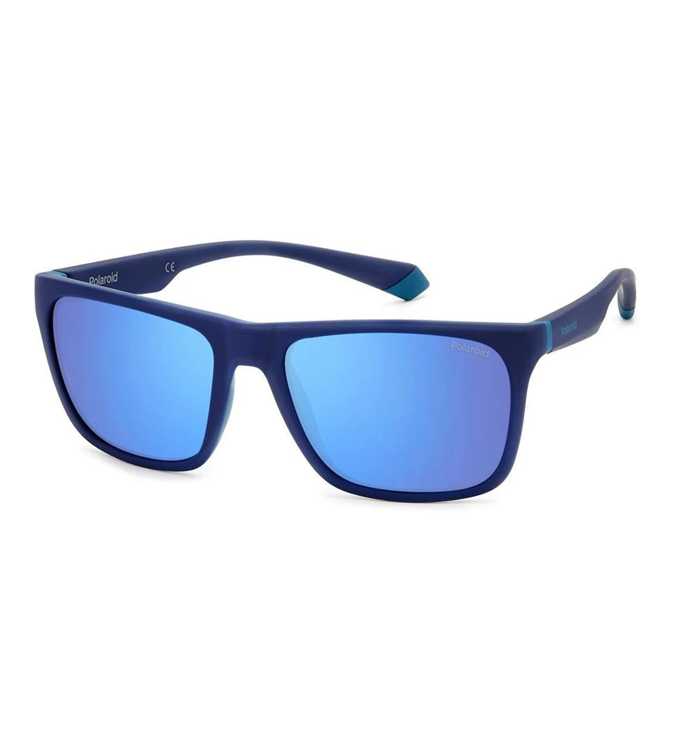 Polaroid Men's Blue Rectangle  Sunglass