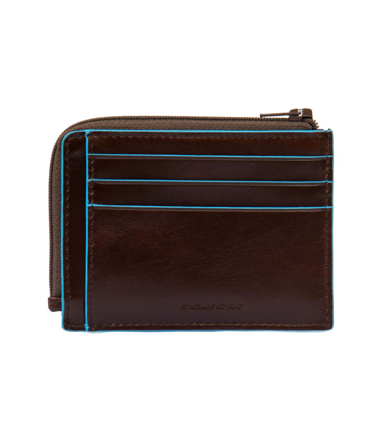 Piquadro Blue Square Unisex Mahogany Wallet