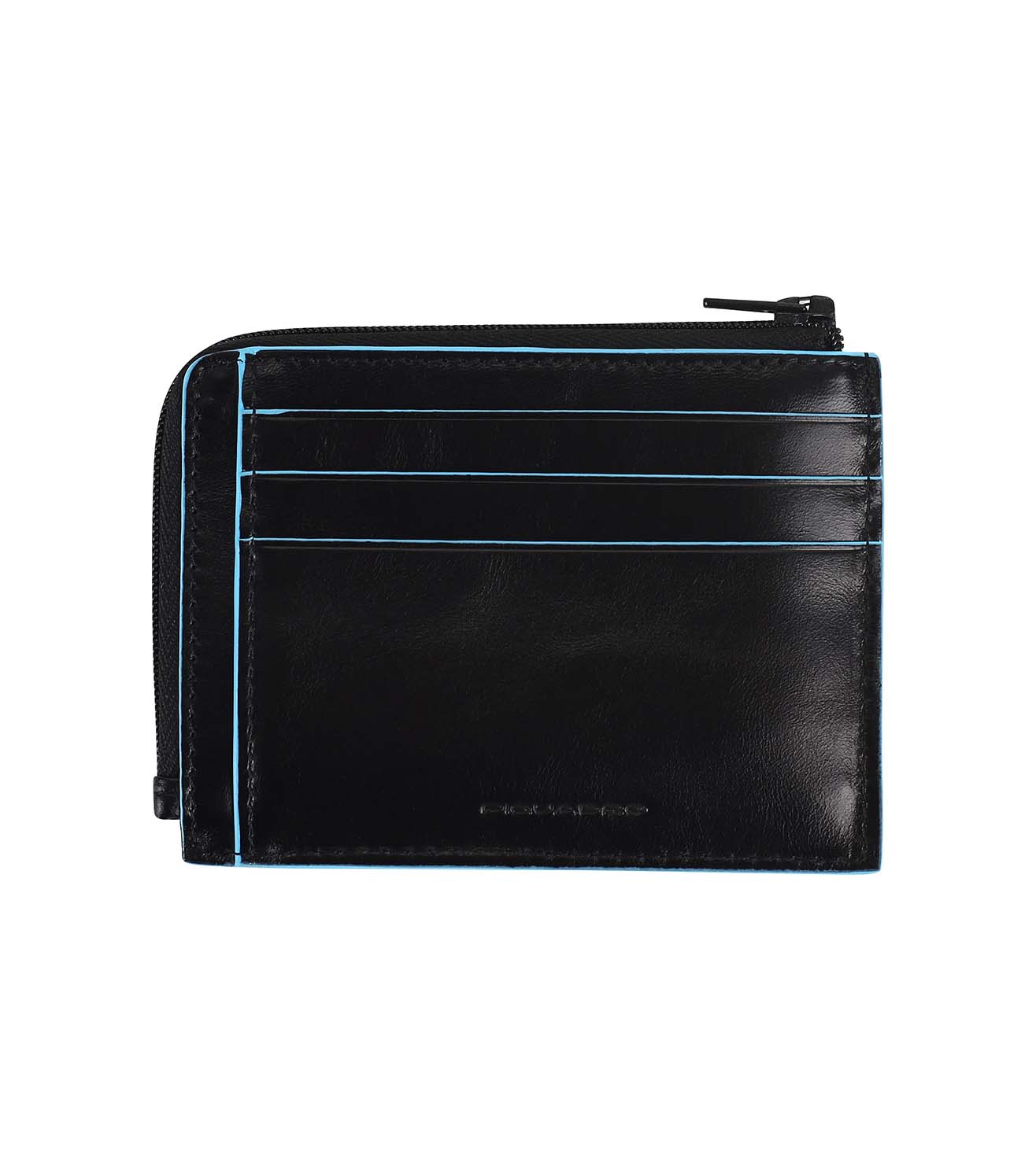 Piquadro Blue Square Unisex Black Wallet