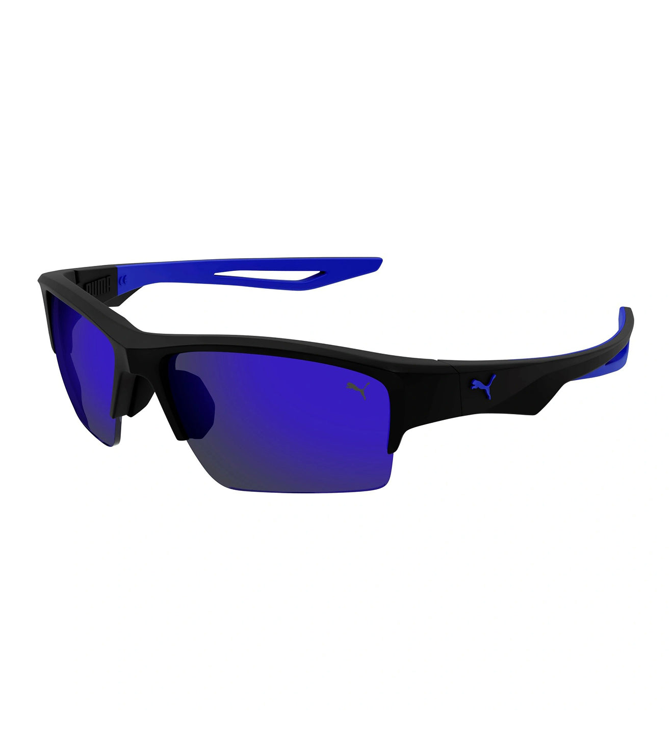 Puma Men's Blue Wrap Around Sunglasses